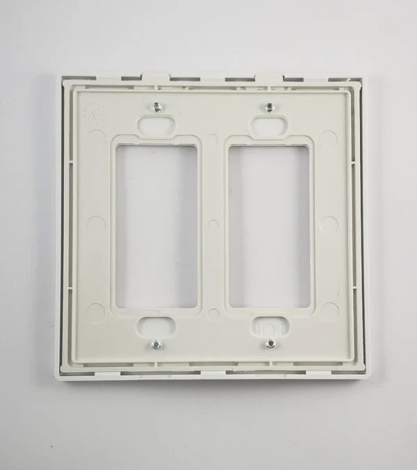Tapa decorativa para interruptor doble color blanco - Imagen 2